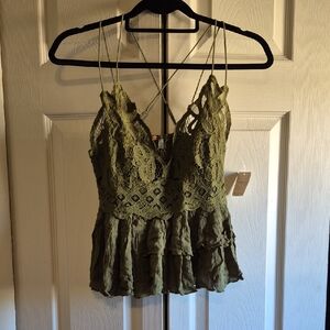 FP Intimately Adella Top - Olive Sparrow M